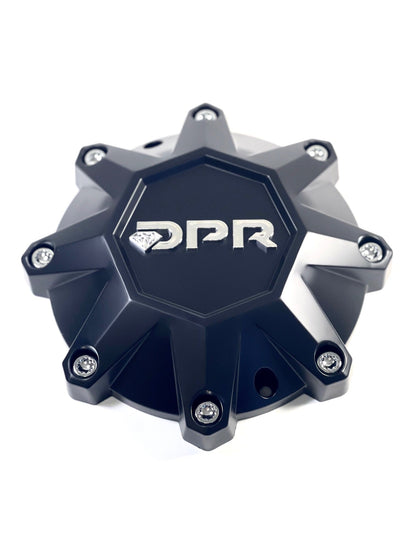 DPR Wheels Flat Black Custom Wheel Center Cap # DPR-8-CAP / LG1401-10 SHORTY (1 CAP)