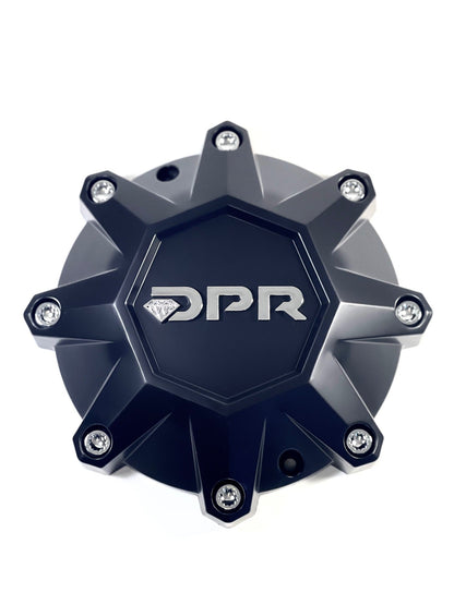 DPR Wheels Flat Black Custom Wheel Center Cap # DPR-8-CAP / LG1401-10 SHORTY (1 CAP)