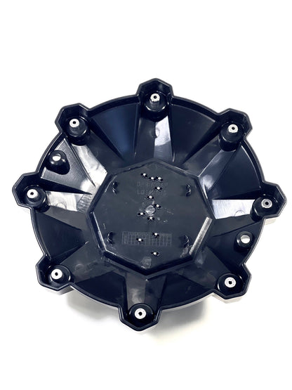 DPR Wheels Flat Black Custom Wheel Center Cap # DPR-8-CAP / LG1401-10 SHORTY (4 CAPS)