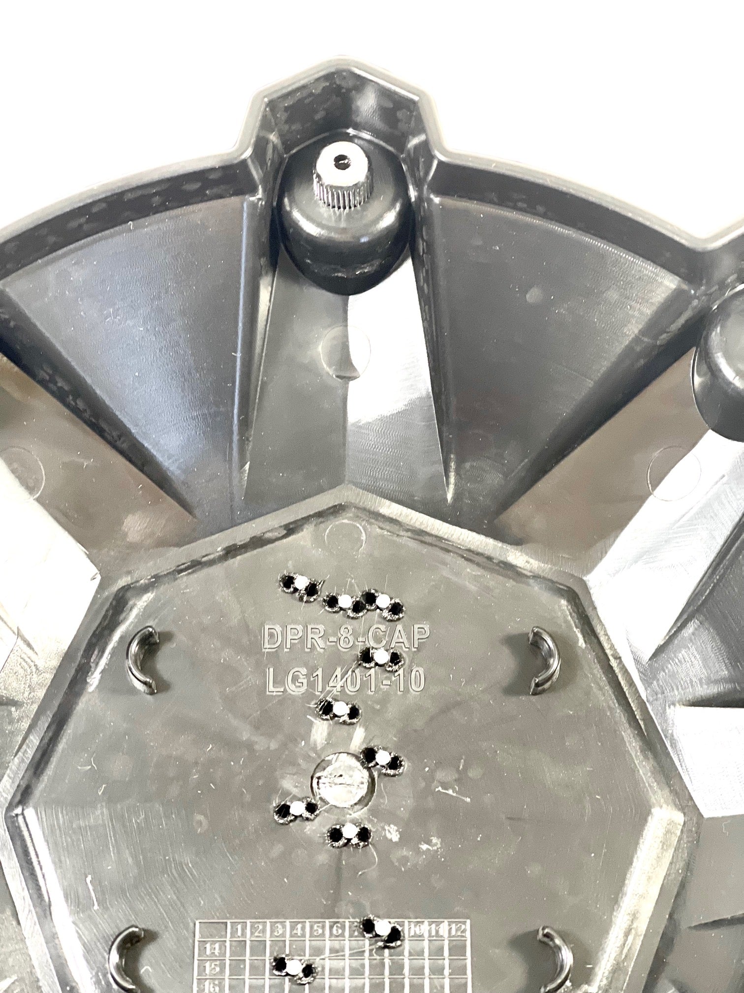 DPR Wheels Flat Black Custom Wheel Center Cap # DPR-8-CAP / LG1401-10 SHORTY (1 CAP)