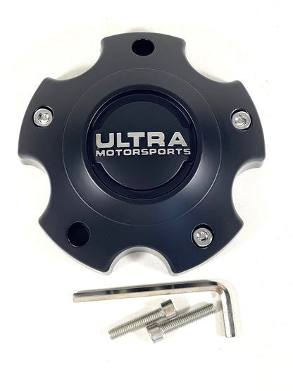 Ultra / FX Motorsports Wheels Flat Black Wheel Center Cap # 89-9755 (1 CAP)