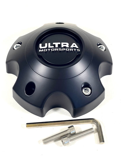 Ultra / FX Motorsports Wheels Flat Black Wheel Center Cap # 89-9755 (1 CAP)