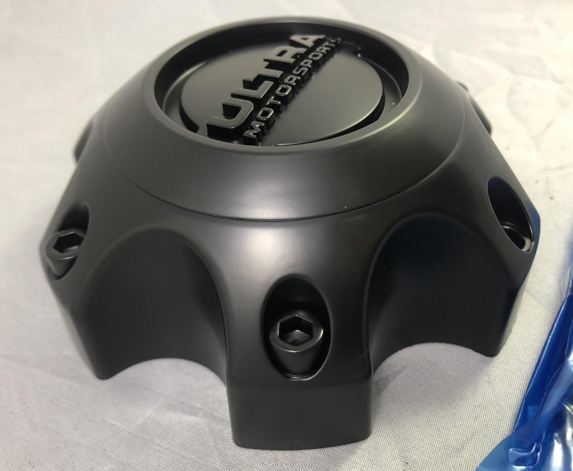 Ultra Motorsports Wheels Flat Black / Gloss Logo Wheel Center Cap # 89-9764SBB (4 CAPS)