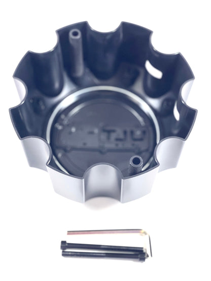 Ultra Wheels Satin Black / Black Logo Wheel Center Cap # 89-9782SBB (4 CAPS) NEW + BOLTS