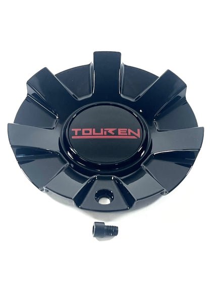 Touren TR60 3260 16" 17" Gloss Black / Red Wheel Rim Center Cap C1032601R (1 CAP)