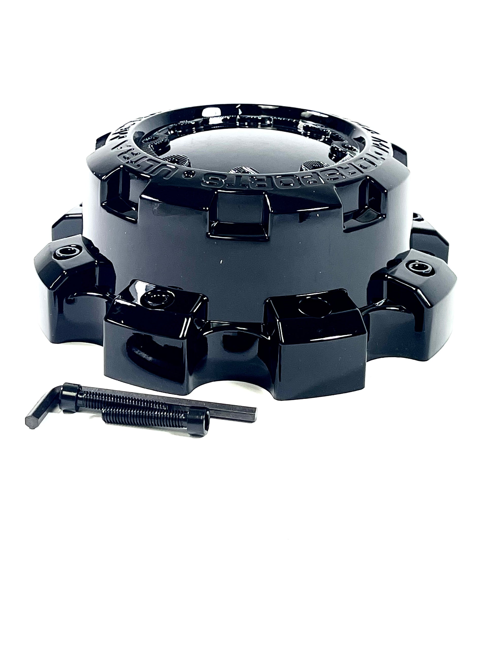 Ultra Motorsports Gloss Black Custom Wheel Center Caps # 89-9879 (4 CAPS)