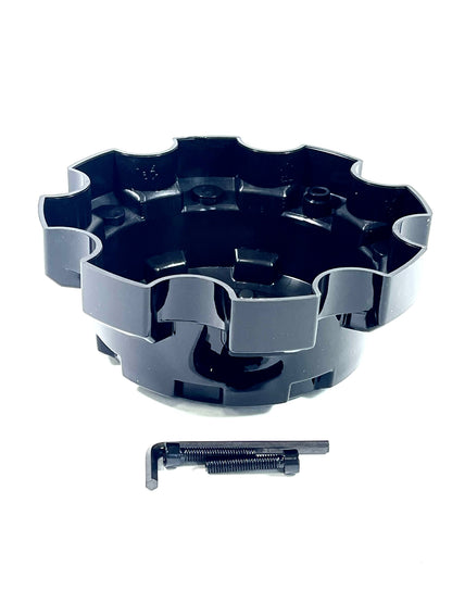 Ultra Motorsports Gloss Black Custom Wheel Center Caps # 89-9879 (4 CAPS)