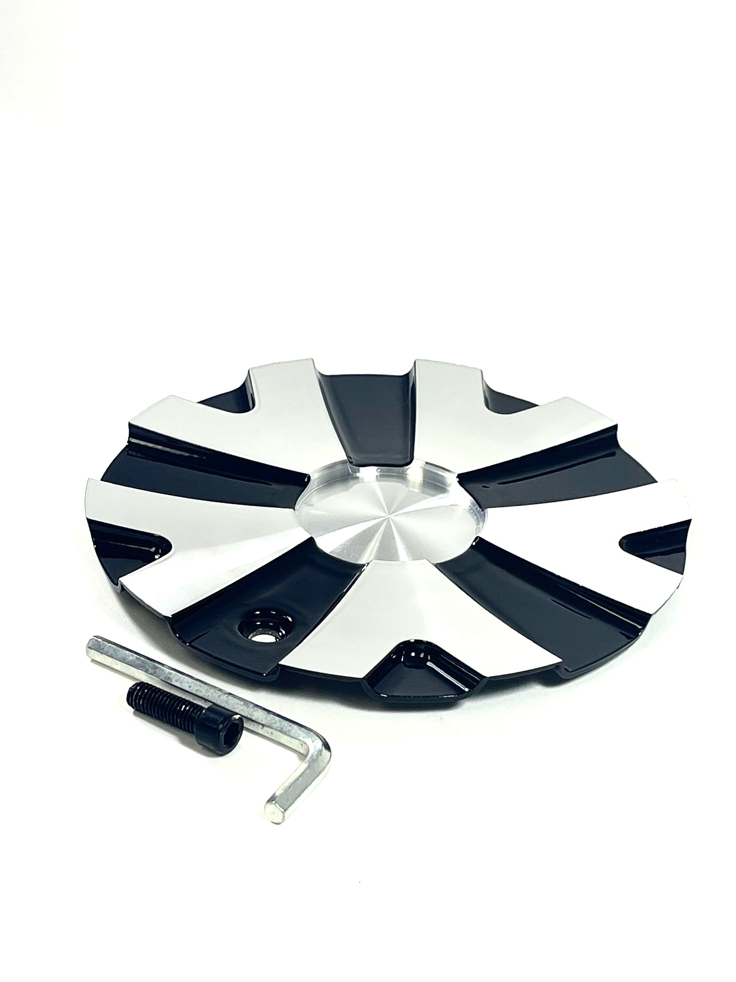 Strada Wheels Gloss Black / Silver Custom Wheel Center Cap # PD-CAPSX-P5193 (1 CAP)