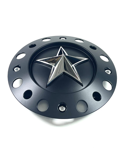 KMC XD 775 Rockstar Matte Black Wheel Center Hub Cap 8 3/8" OD 1001775B Short