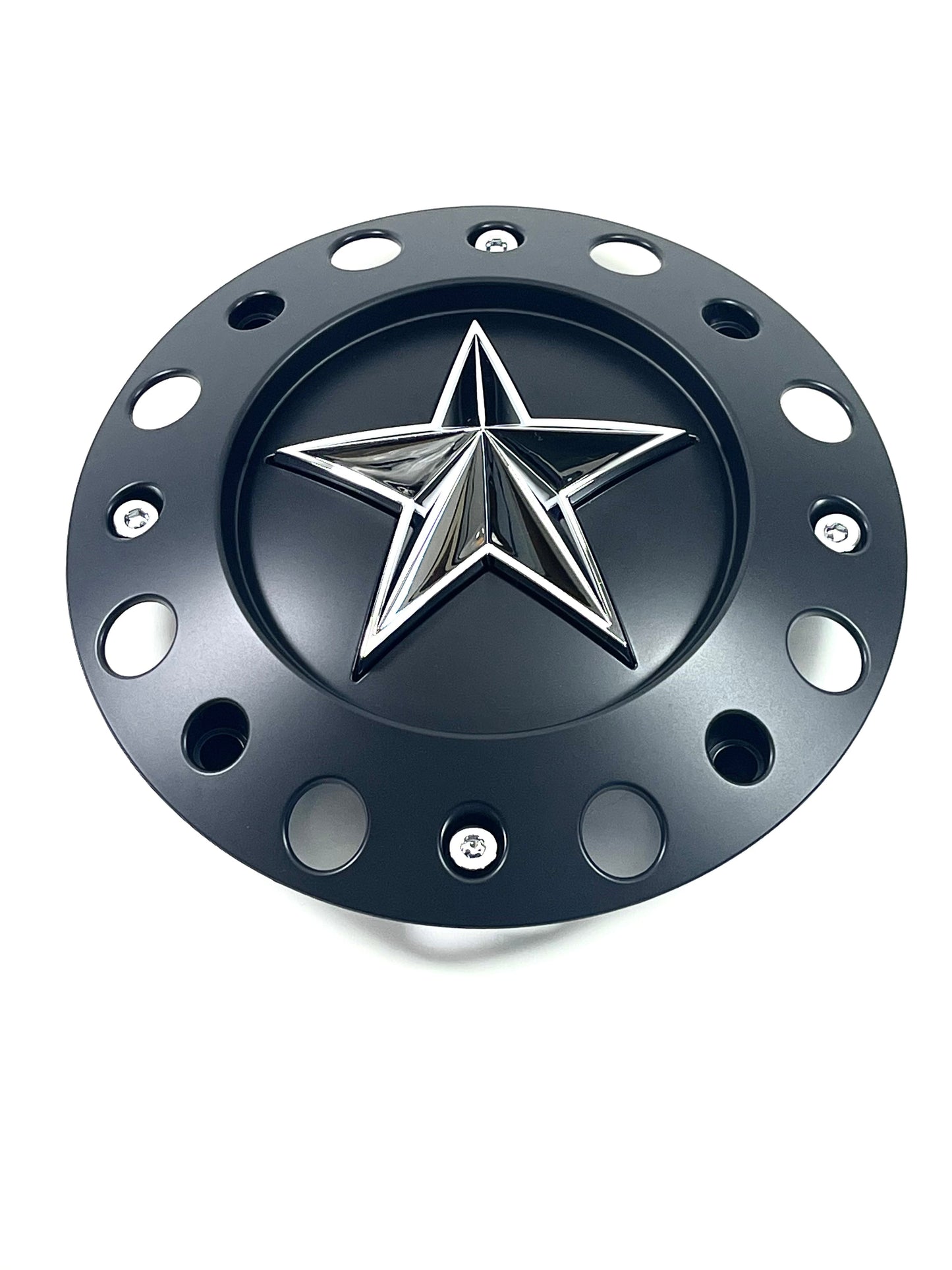 KMC XD 775 Rockstar Matte Black Wheel Center Hub Cap 8 3/8" OD 1001775B Short (4 CAPS)