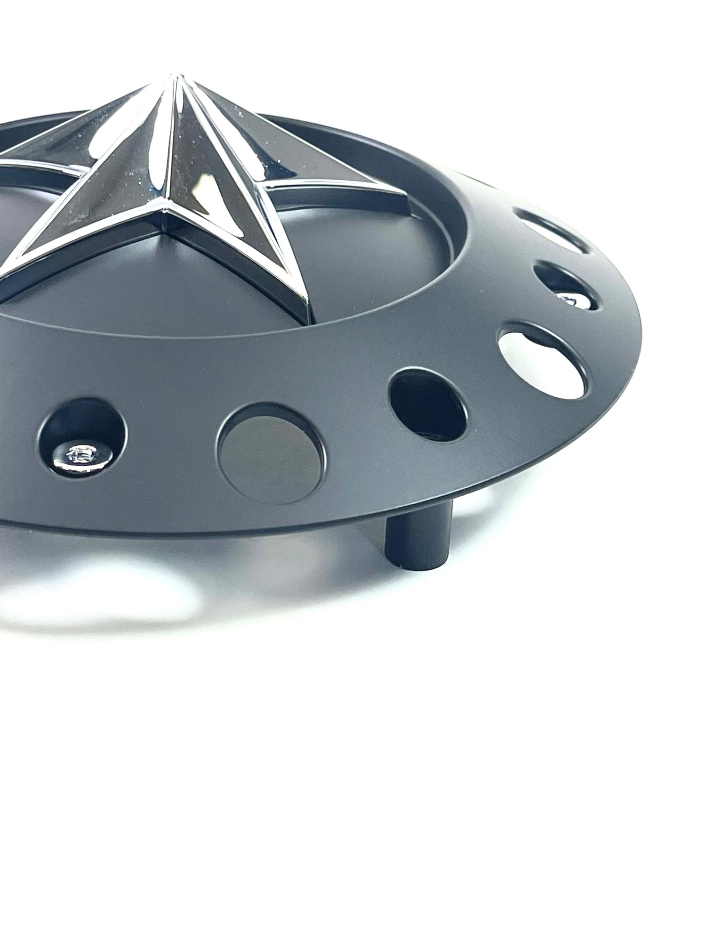 KMC XD 775 Rockstar Matte Black Wheel Center Hub Cap 8 3/8" OD 1001775B Short (4 CAPS)