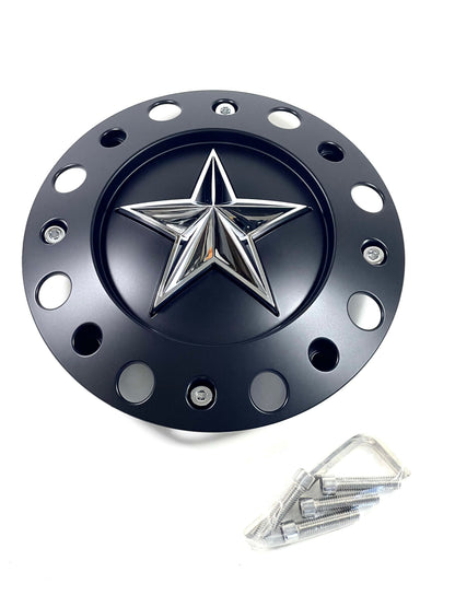 KMC XD 775 Rockstar Matte Black Wheel Center Hub Cap 8 3/8" OD 1001775B Short