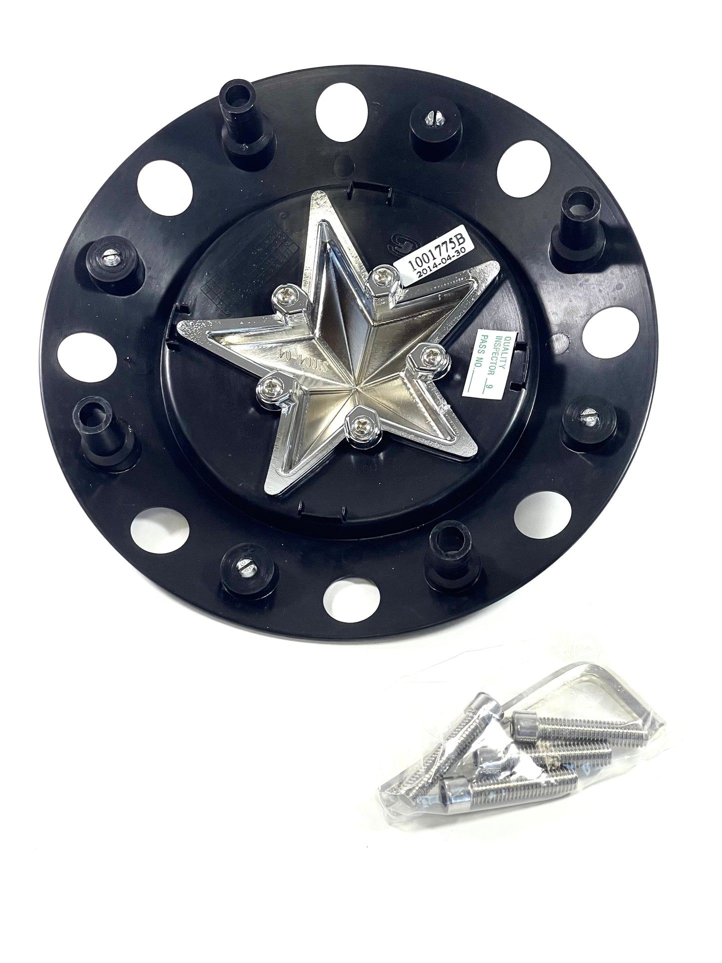 KMC XD 775 Rockstar Matte Black Wheel Center Hub Cap 8 3/8" OD 1001775B Short