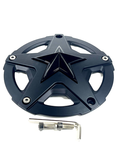 XD Series Matte Black Wheel Center Hub Cap 4/5/6/8Lug XD827 Rockstar III 827CAP (4 CAPS)