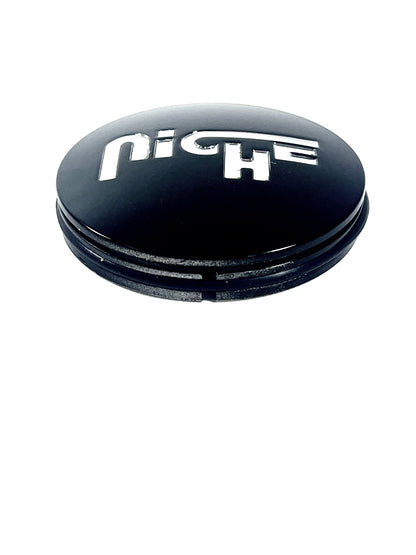Niche Wheels Gloss Black Custom Wheel Center Cap # 1000-47 / 1000-44  (1 CAP)
