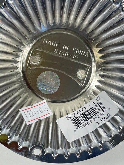 DUB Wheels Chrome Custom Wheel Center Caps # 8760-15 (1 CAP) Bellagio Spinner