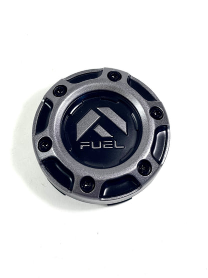 Fuel Wheels Gloss / Black Rivets Center Cap # 1004-68GD (1 CAP) 5 / 6 LUG