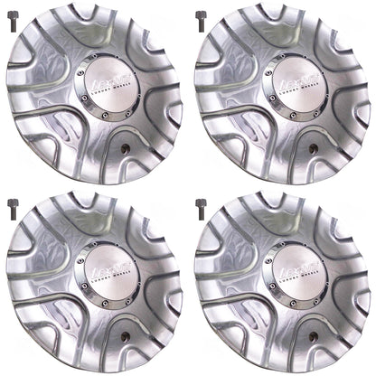 Lexani Wheels Chrome Custom Wheel Center Cap # MS-CAP-L139 (4 CAPS)