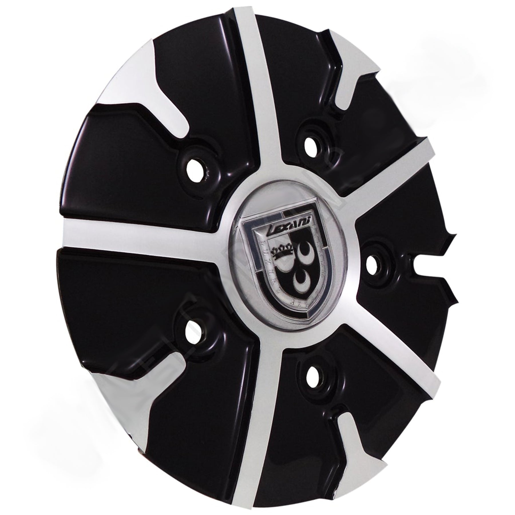Lexani Wheels Silver / Black Custom Wheel Center Cap # C-314-2 (1 CAP)