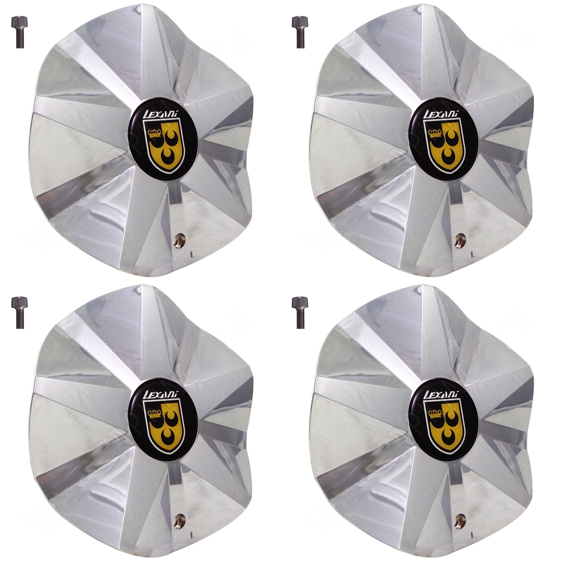 Lexani Wheels 'MARQUI' Chrome Custom Wheel Center Cap # LEXANI K2 (4 CAPS)