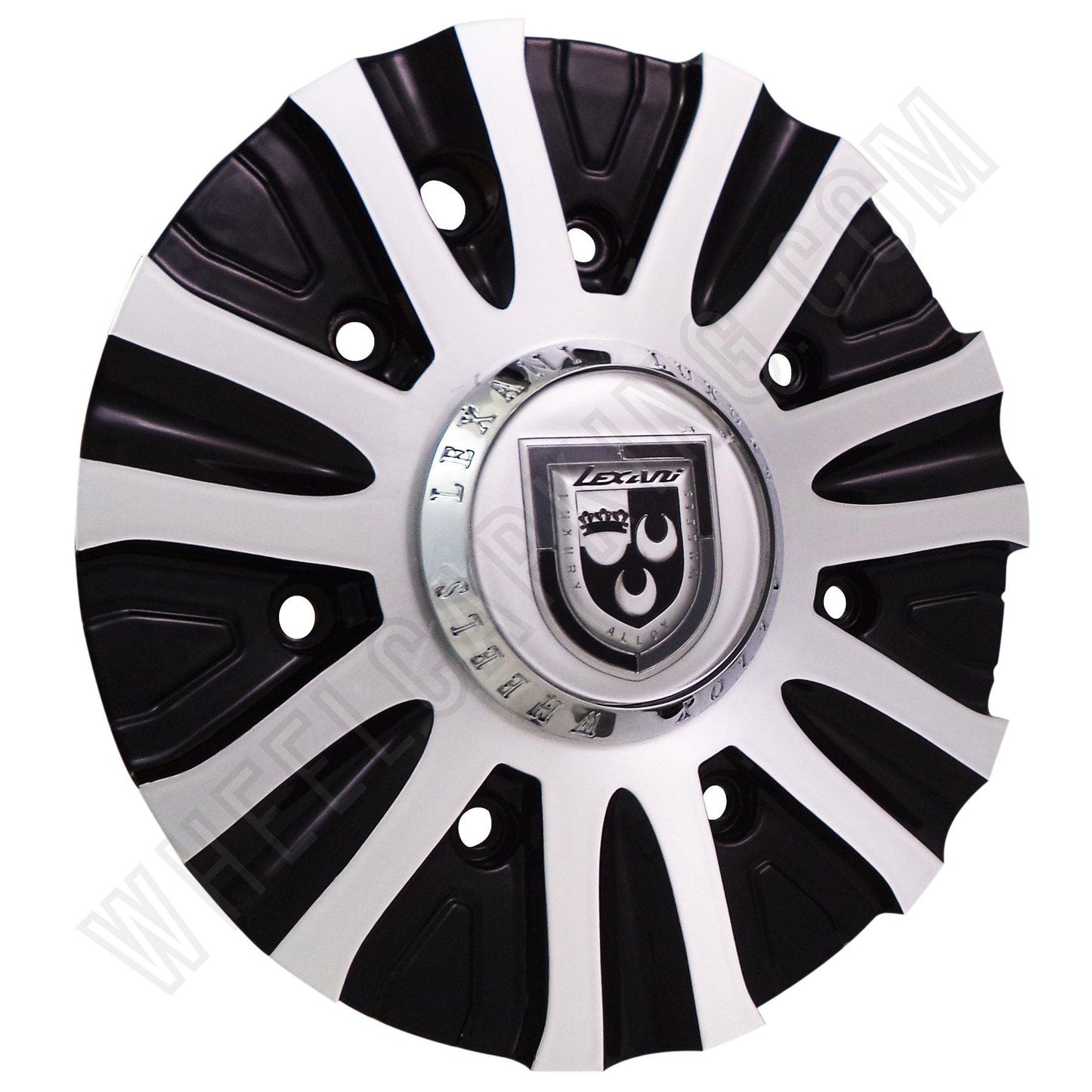Lexani Wheels Silver / Black Custom Wheel Center Cap Caps # C-188-4 / C-189 (1 CAP)