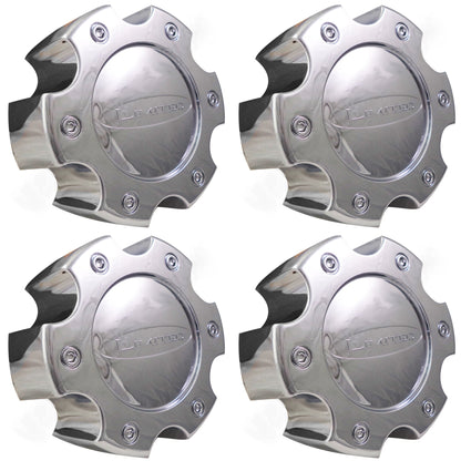 Limited Wheels Chrome Custom Wheel Center Cap # LZ-053-6H-2 (4 CAPS)