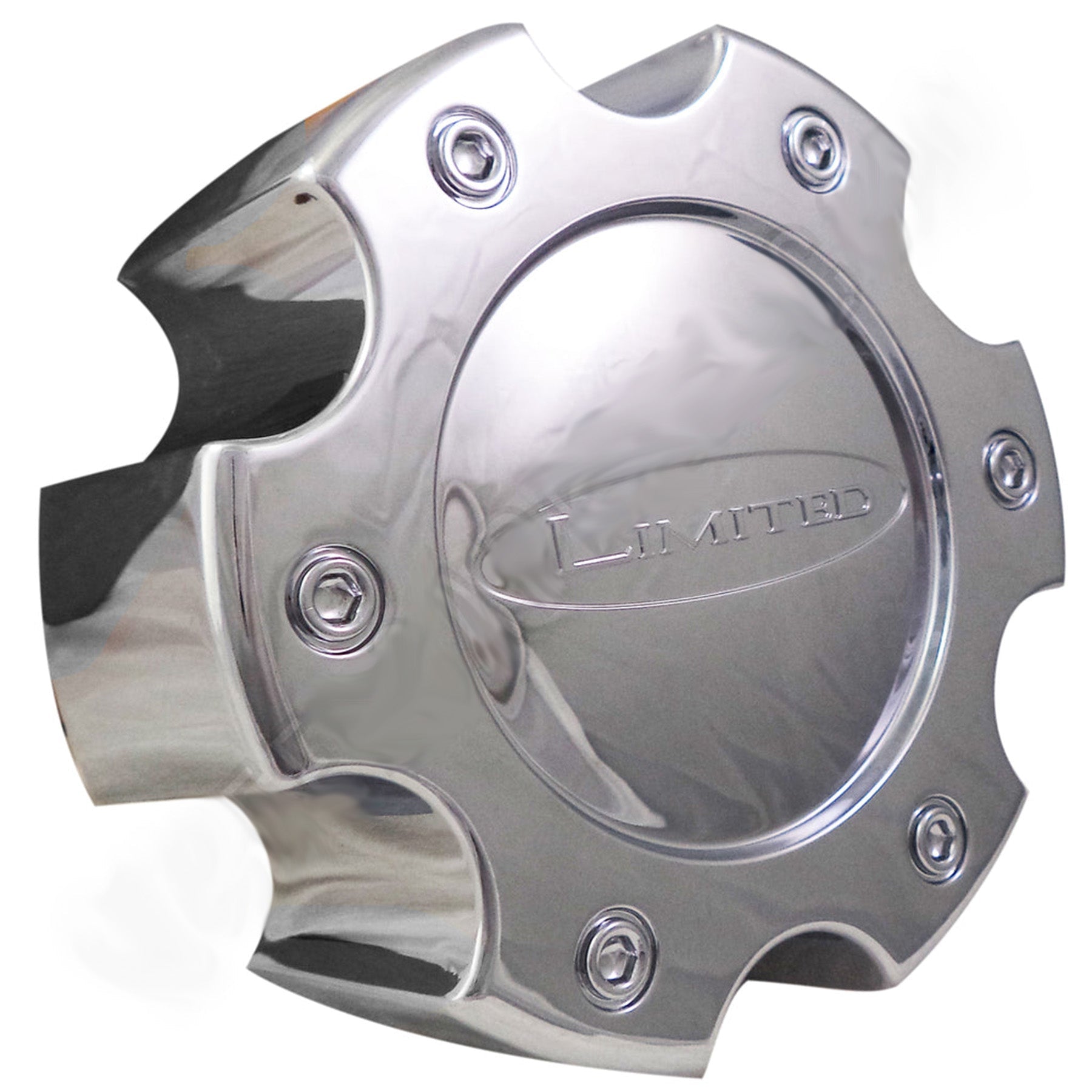 Limited Wheels Chrome Custom Wheel Center Cap # LZ-053-6H-2 (4 CAPS)