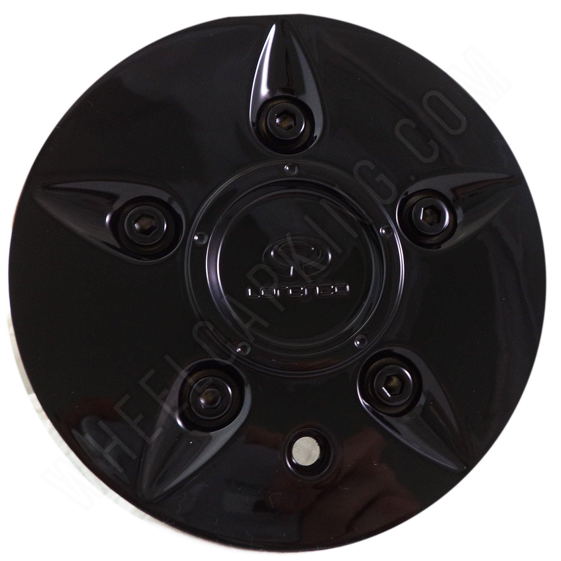 Lorenzo Wheels Gloss Black Custom Wheel Center Cap # BC-488 / 1000 WL06 (4 CAPS)