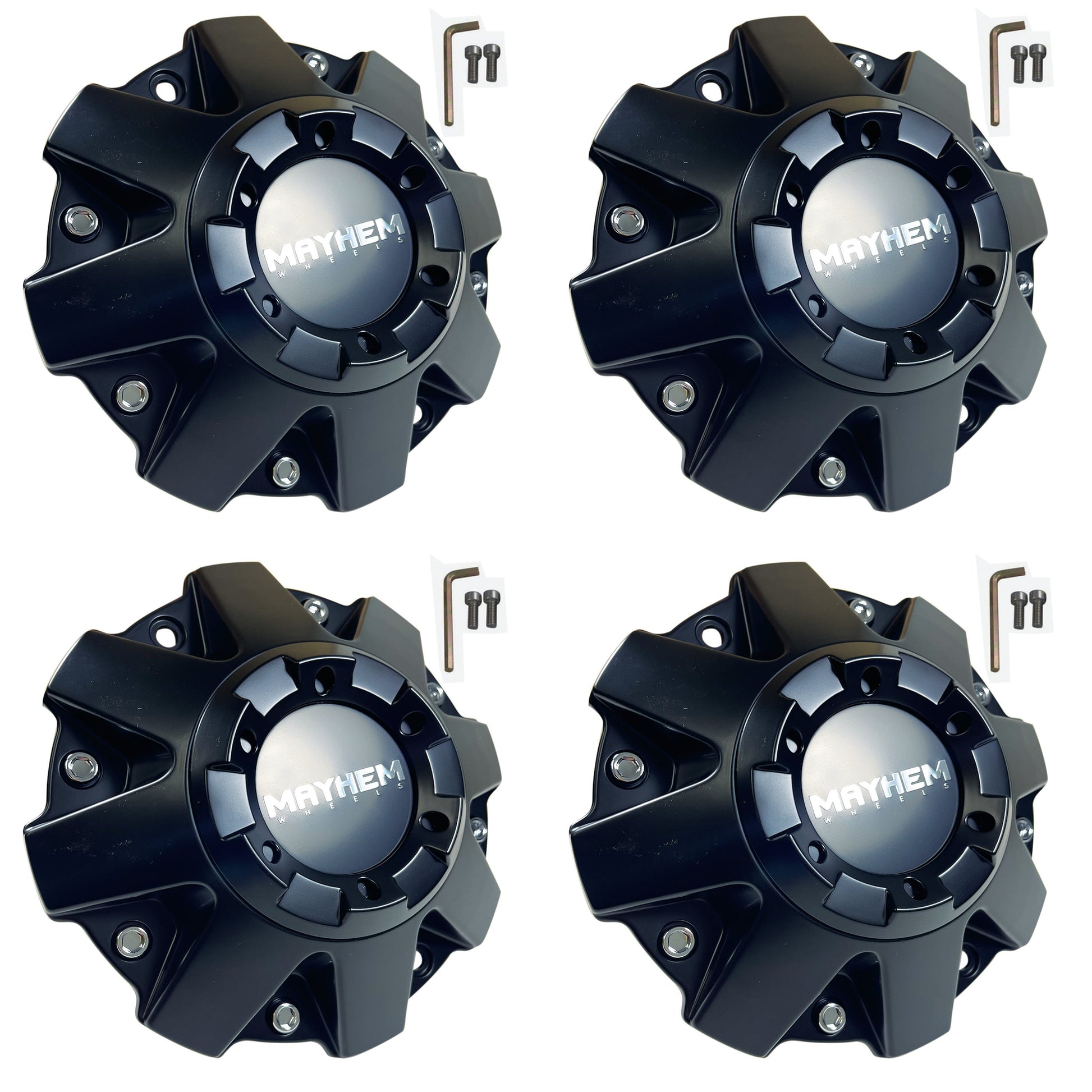 Mayhem Tank Assualt Matte Black Center Cap C108040B01 / C108010MB01 (4 CAPS)