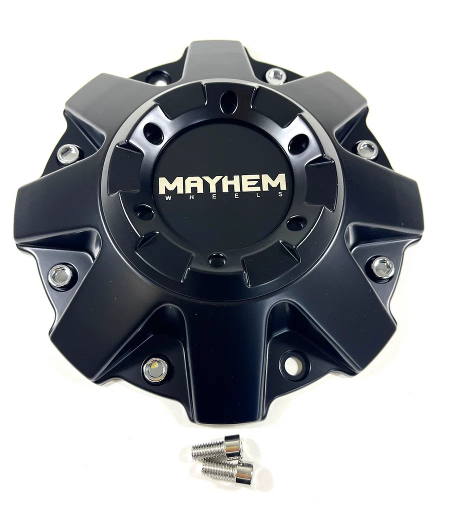 MAYHEM Tank Assault Matte Black Wheel Center Cap C108040B01 C108010MB01 (1Pc)