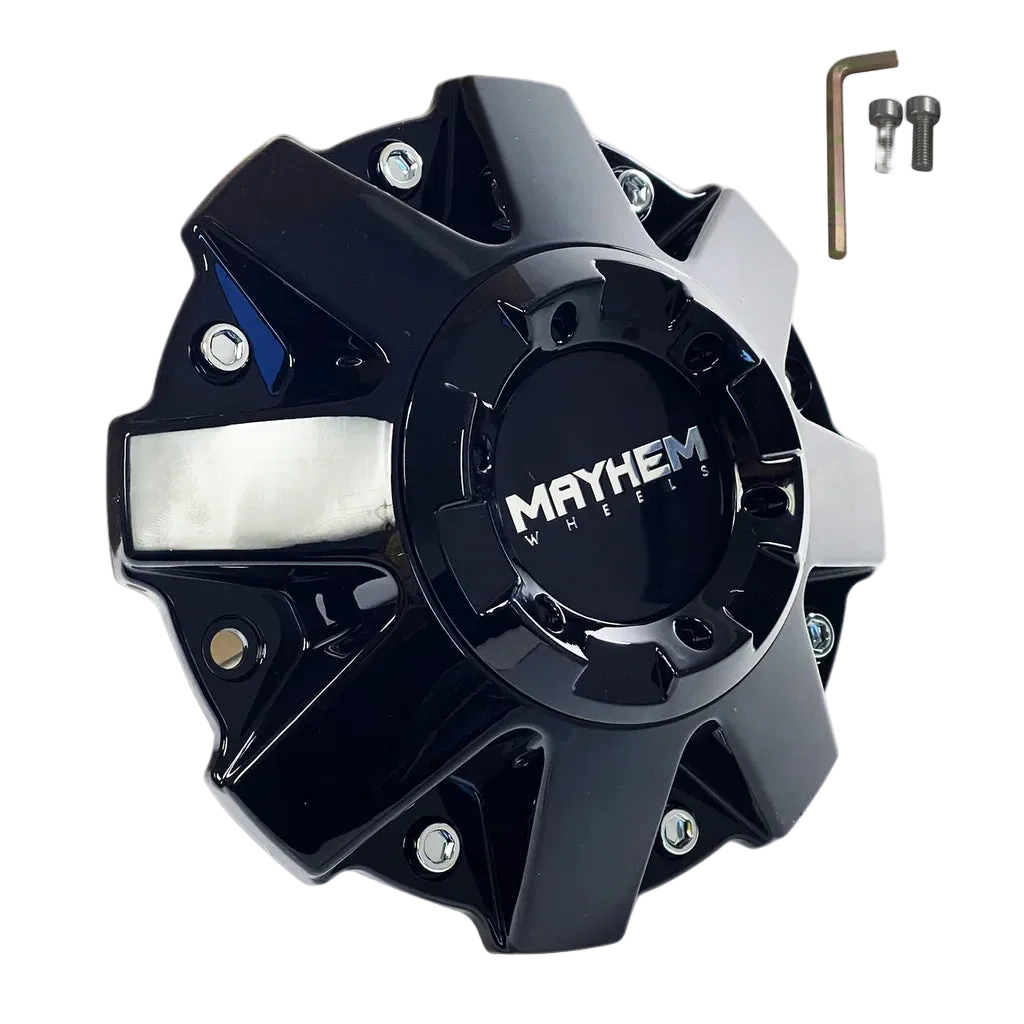 MAYHEM gloss black wheel center cap C108040B01