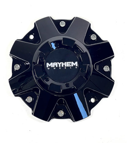 MAYHEM Gloss Black Wheel Center Caps C108040B01 (Set of 4)