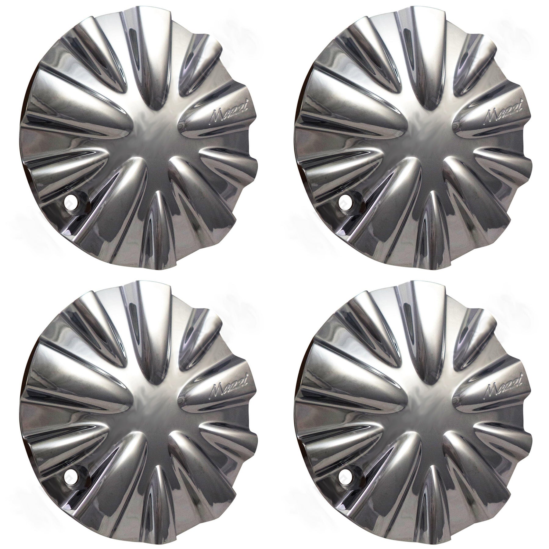 Mazzi Wheels Chrome Custom Wheel Center Caps # C10340 (4 CAPS)