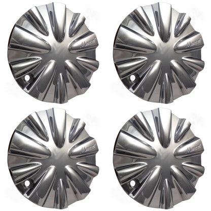 Mazzi Wheels Chrome Custom Wheel Center Caps # C10340 (4 CAPS)
