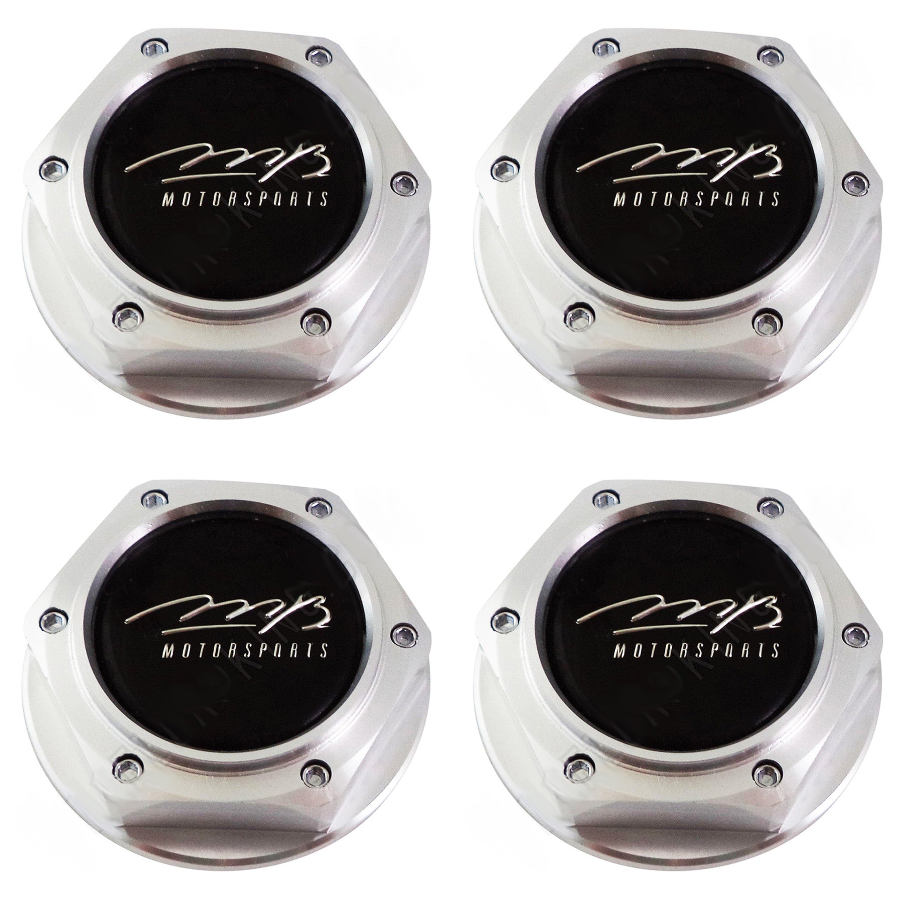 MB Motorsports Wheels Polished Custom Wheel Center Cap # BC-595B (4 CAPS)