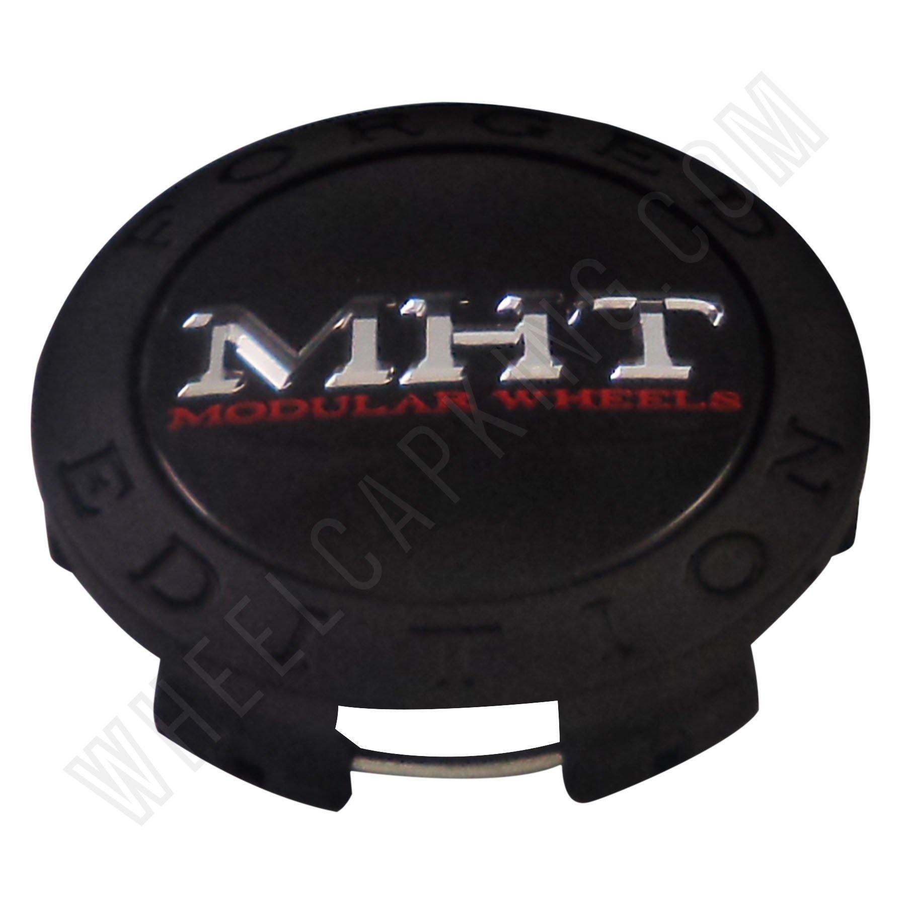 MHT Wheels Flat Black Custom Wheel Center Cap # 1001-02 (4 CAPS)