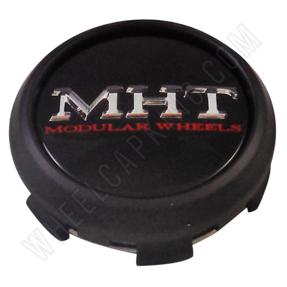 MHT Wheels Flat Black Custom Wheel Center Cap # 1001-03 (4 CAPS)