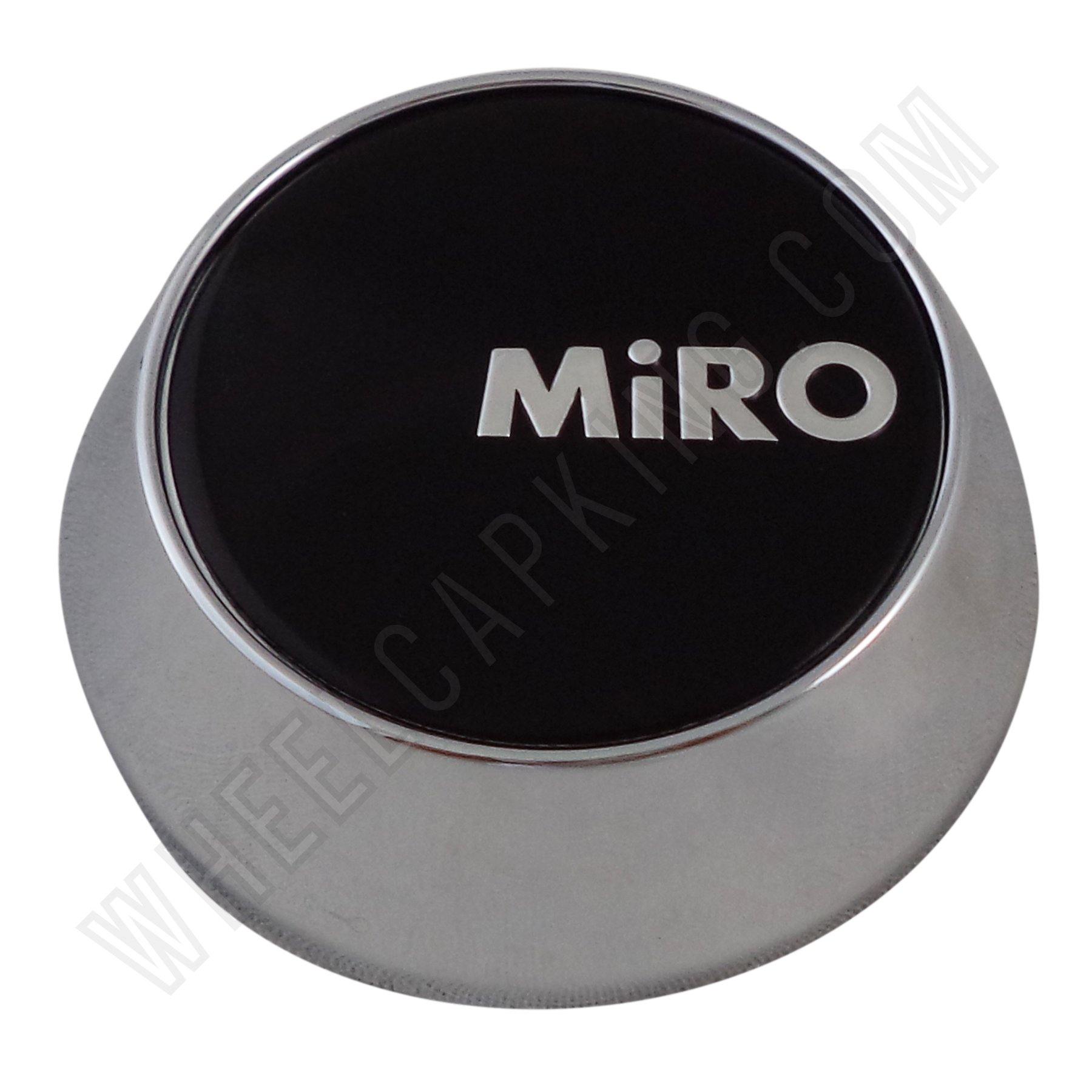 Miro Wheels Chrome / Black Custom Wheel Center Cap # MG-P1122 (4 CAPS)