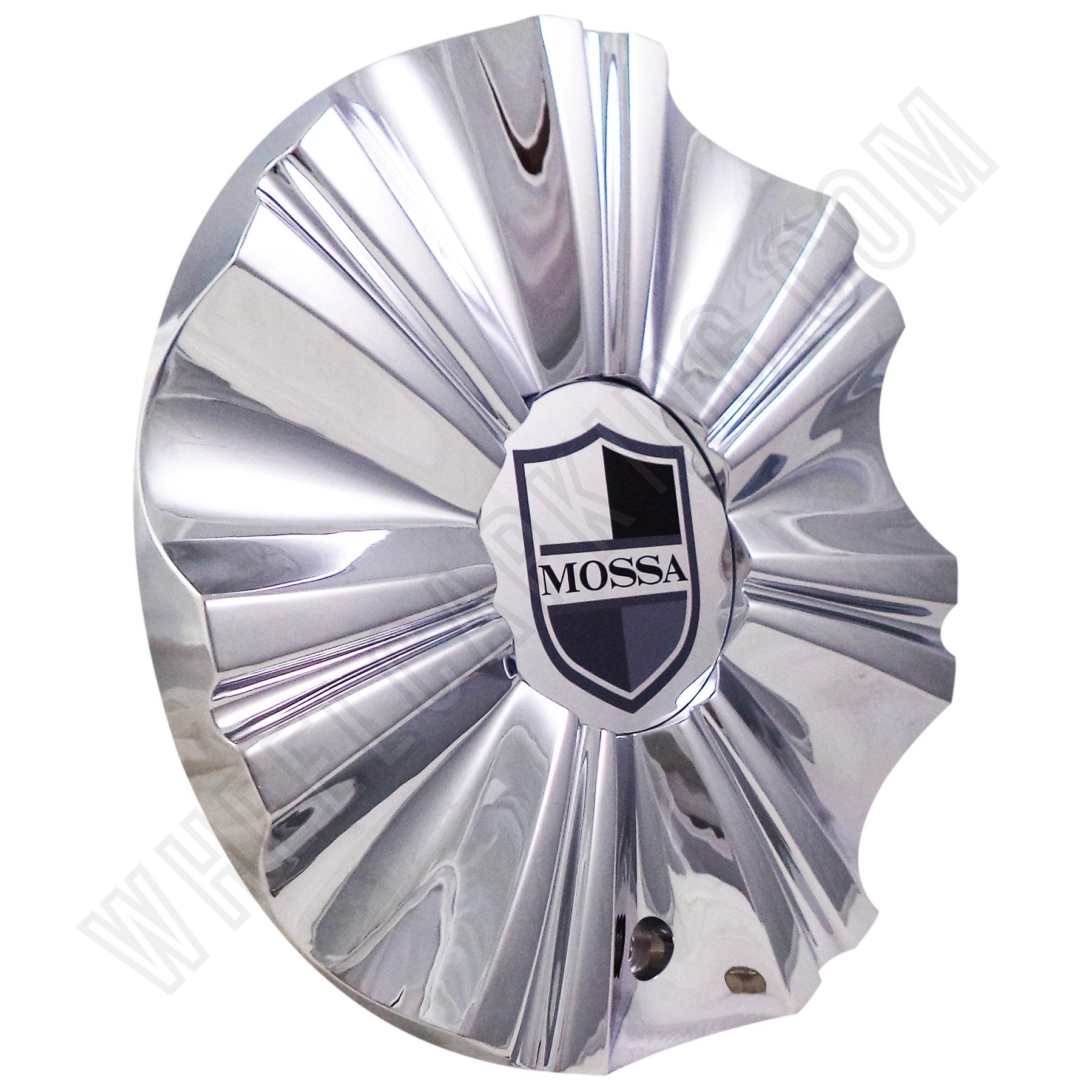 Mossa Wheels Chrome Custom Wheel Center Caps # 749-RWD /MS-CAP-L195 (4 CAPS)