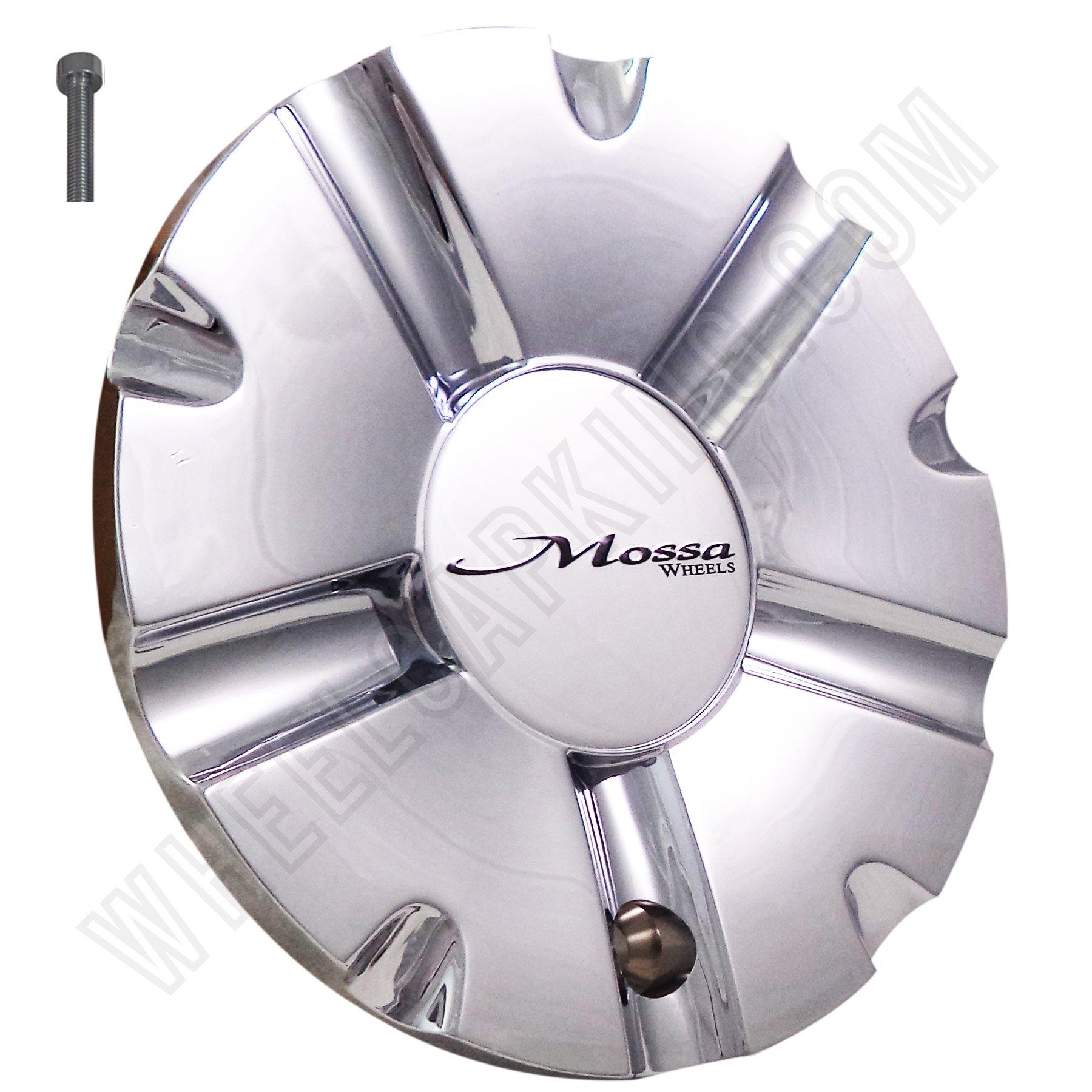 Mossa Wheels Chrome Custom Wheel Center Caps # C-742 / CAP-742C (4 CAPS)