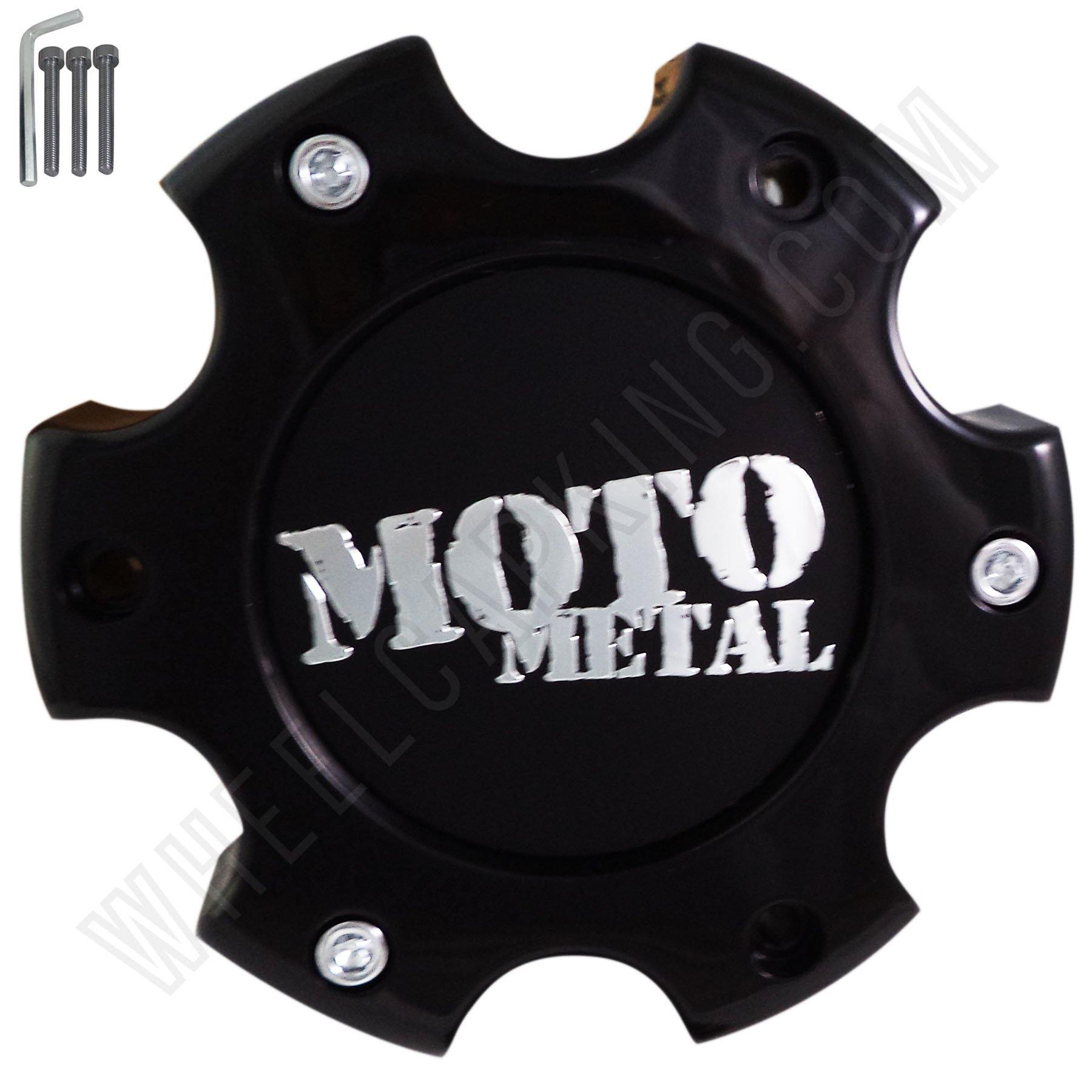 Moto Metal Wheels Gloss Black Custom Wheel Center Cap Caps Set 4 # 845L145 NEW!