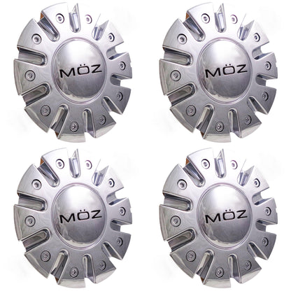 Moz Wheels Chrome Custom Wheel Center Cap # 7770-15 (4 CAPS)