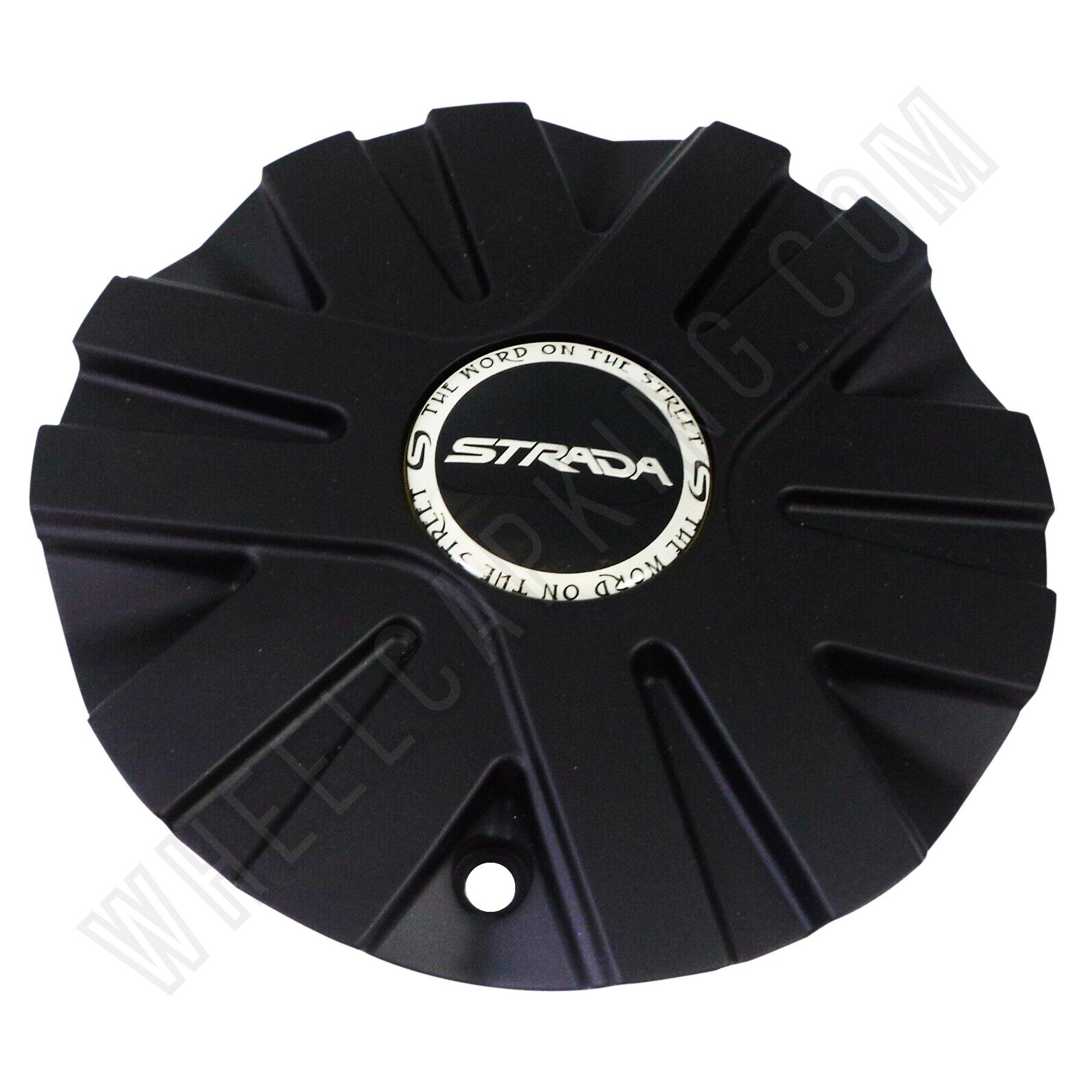 Strada Wheels Flat Black Custom Wheel Center Cap # P6047-2495-E3-CAP (1 CAP)