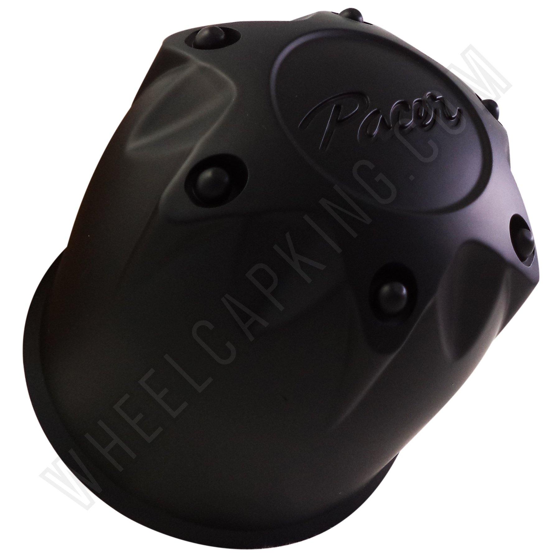 Pacer Wheels Flat Black Custom Wheel Center Caps # 89-8125 (4 CAPS)