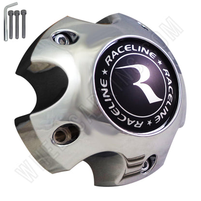 Raceline Wheels Chrome Custom Wheel Center Caps # 1079L145A / 311161 (1 CAP) 5 LUG