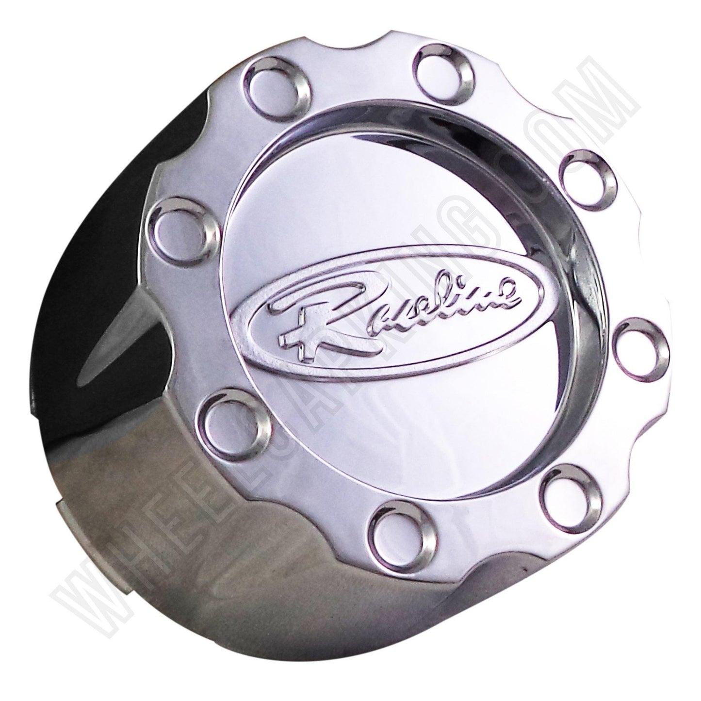 Raceline Wheels Chrome Custom Wheel Center Caps # 61592085F-1 (4 CAPS)