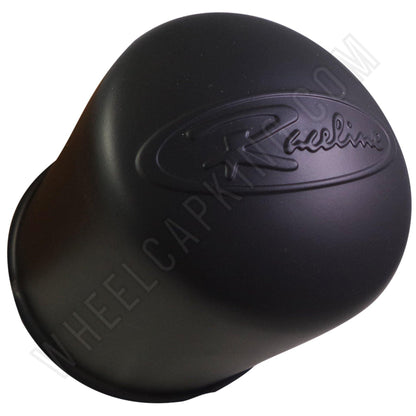 Raceline Wheels Flat Black Custom Wheel Center Caps (1 CAP) 6 LUG