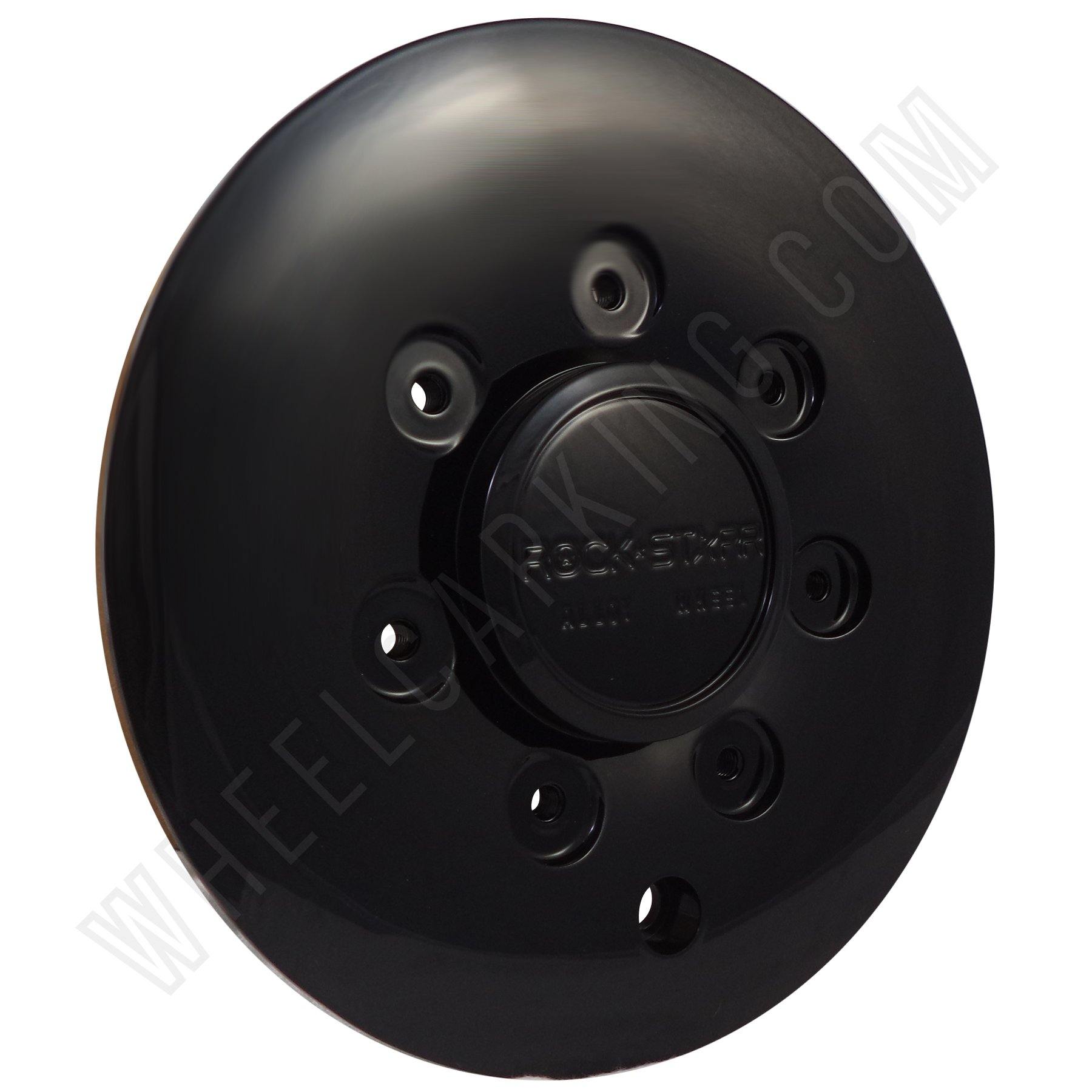 ROCKSTARR Wheels Gloss Black Custom Wheel Center Cap # CAP515L185 (4 CAPS)