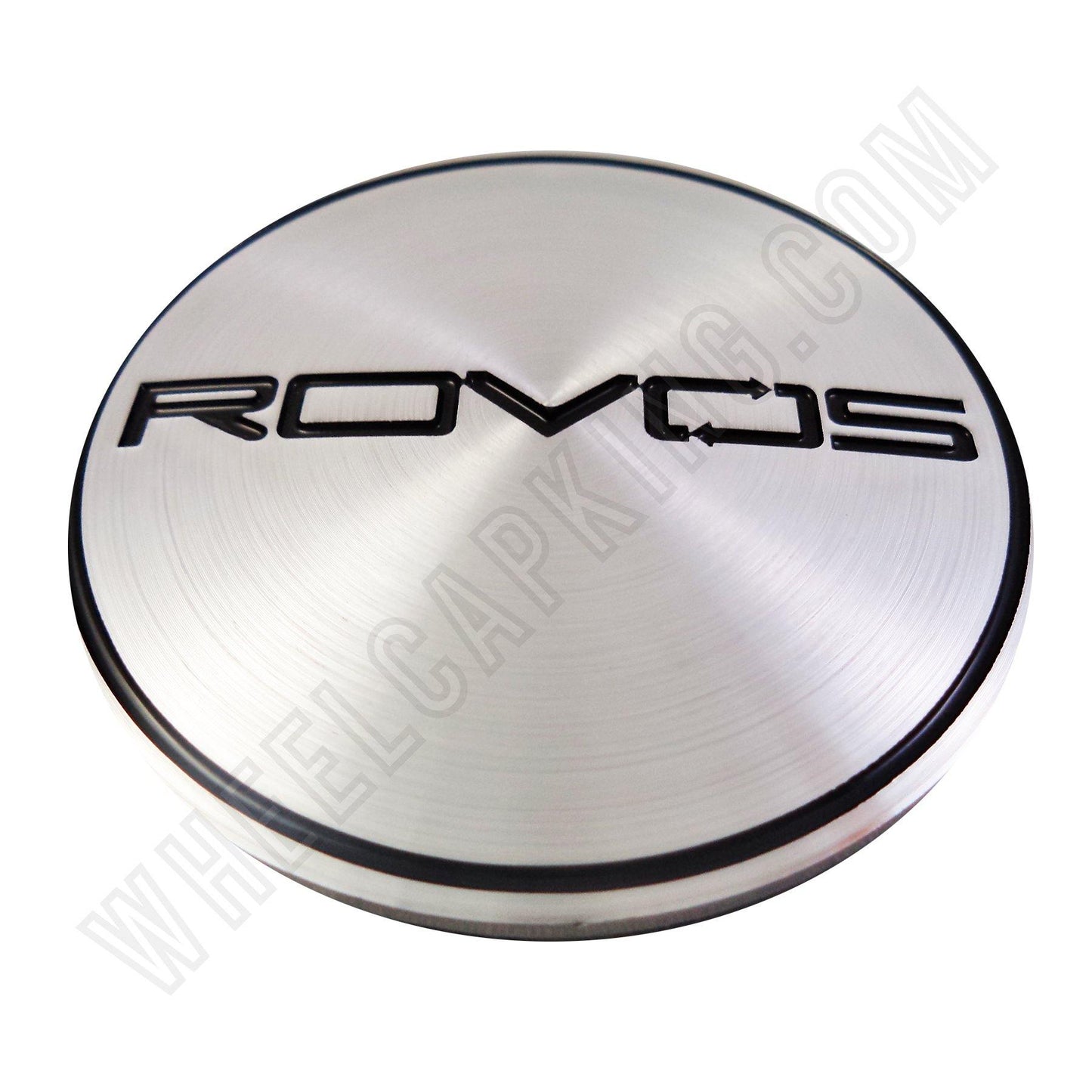 Rovos Wheels Chrome / Black Logo Custom Wheel Center Cap # 188 (1 CAP)