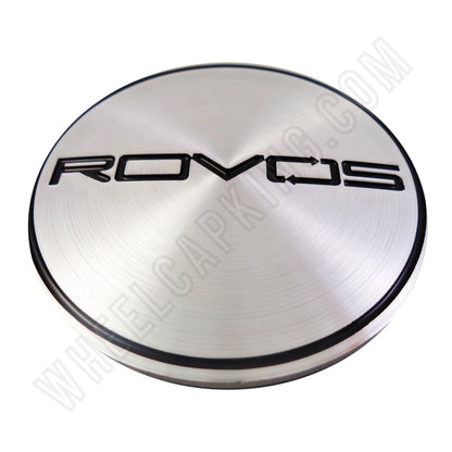 Rovos Wheels Chrome / Black Logo Custom Wheel Center Cap # 188 (1 CAP)